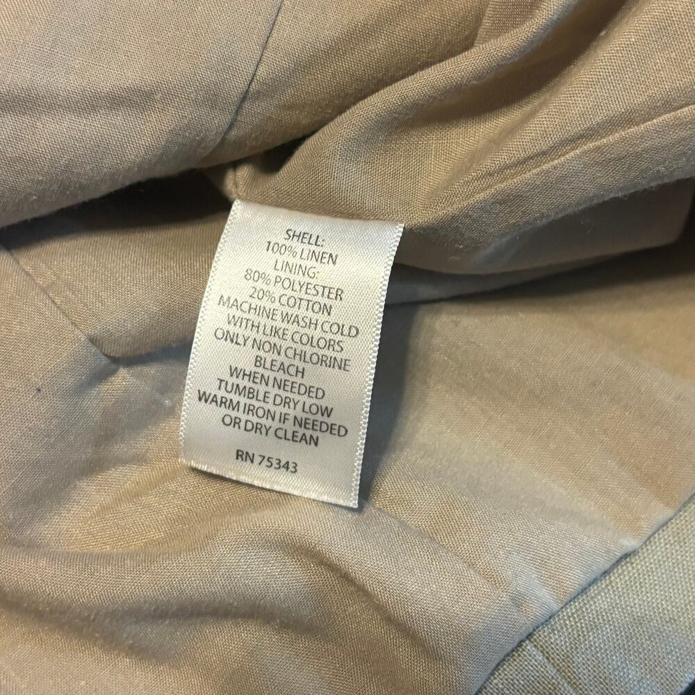 Cynthia Rowley Beige Linen Blazer Women’s Size L Lightweight Work Jacket - Picture 6 of 6
